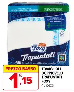 Iperal Tovaglioli doppiovoelo trapuntati Foxy offerta