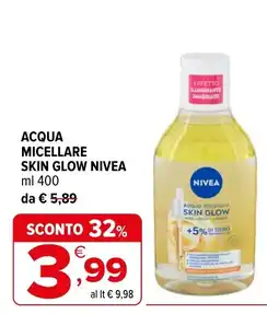 Iperal Acqua micellare skin glow nivea offerta