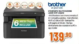 Ipercoop Stampante multifunzione laser Brother DCP-L1640W offerta