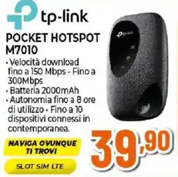 Ipercoop tp-link Pocket Hotspot M7010 offerta
