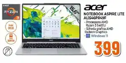 Ipercoop Acer Notebook Aspire Lite AL1546PR49F offerta