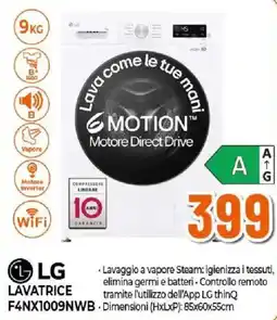 Ipercoop LG Lavatrice F4NX1009NWB offerta