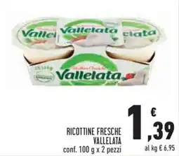 Conad Superstore Ricottine fresche Vallelata offerta