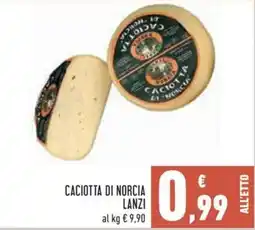 Conad Superstore Caciotta di Norcia Lanzi offerta