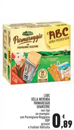 Conad Superstore L'ABC della merenda Parmareggio Granferre offerta