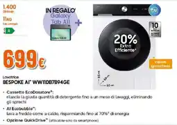 Ipercoop Lavatrice BESPOKE AI offerta