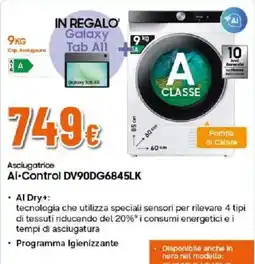 Ipercoop Asciugatrice Ai-Control offerta