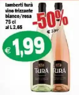 Il Castoro Supermercati lamberti turà vino frizzante bianco/rosa offerta