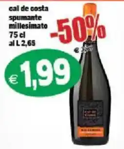 Il Castoro Supermercati Cal de Costa spumante millesimato offerta