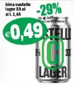 Il Castoro Supermercati birra castello lager offerta