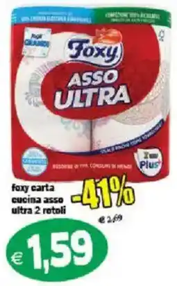 Il Castoro Supermercati Foxy carta cucina asso ultra offerta