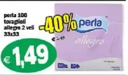 Il Castoro Supermercati perla tovaglioli allegro offerta