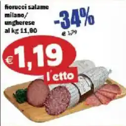 Il Castoro Supermercati Fiorucci salame milano/ungherese offerta