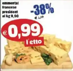Il Castoro Supermercati emmental francese president offerta