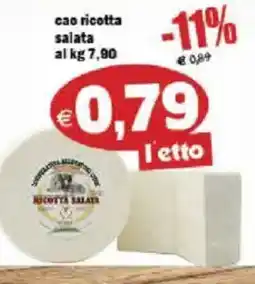 Il Castoro Supermercati Ricotta salata offerta
