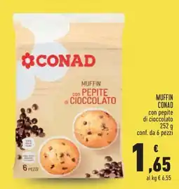 Conad Superstore Muffin con pepite di cioccolato Conad offerta