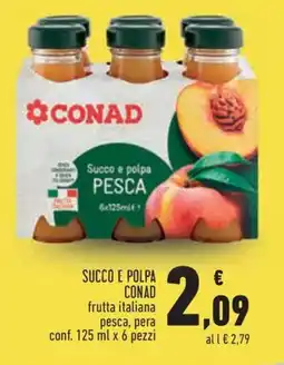 Conad Superstore Succo e polpa CONAD pesca, pera offerta