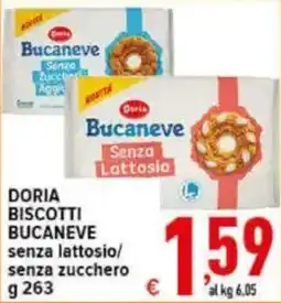Iper Triscount Doria biscotti bucaneve senza lattosio offerta