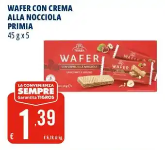 Wafer con crema alla nocciola Primia