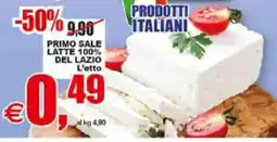 Pewex Primo sale latte 100% del Lazio offerta