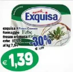 Il Castoro Supermercati Exquisa formaggio fresco cremoso erbe offerta