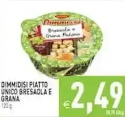 Pim Supermercati Dimmidisi piatto unico bresaola e grana offerta