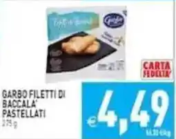 Pim Supermercati Garbo filetti di baccala' pastellati offerta