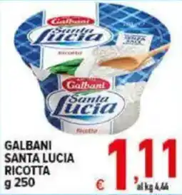 Iper Triscount Galbani Santa Lucia Ricotta offerta