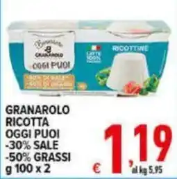 Iper Triscount Granarolo ricotta oggi puoi offerta
