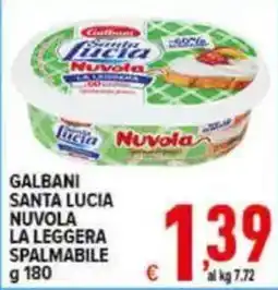 Iper Triscount Galbani Santa Lucia Nuvola la leggera spalmabile offerta