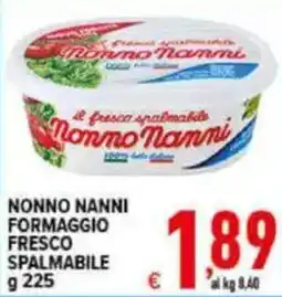 Iper Triscount Nonno Nanni formaggio fresco spalmabile offerta