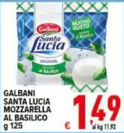 Iper Triscount Galbani Santa Lucia Mozzarella al Basilico offerta
