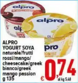 Iper Triscount Alpro yogurt soya naturale offerta