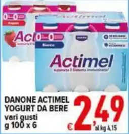 Iper Triscount Danone Actimel yogurt da bere offerta