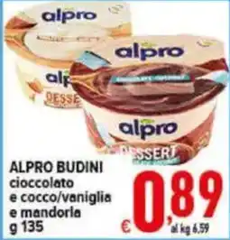 Iper Triscount Alpro budini cioccolato e cocco/vaniglia e mandorla offerta