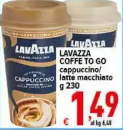 Iper Triscount Lavazza coffee to go cappuccino offerta