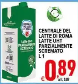 Iper Triscount Centrale del latte di Roma latte UHT parzialmente scremato offerta