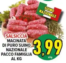 Iper Triscount Salsiccia macinata di puro suino nazionale offerta