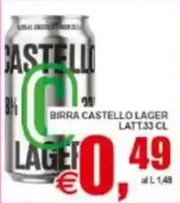 Pewex Birra Castello Lager offerta