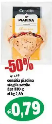 Il Castoro Supermercati Consilia piadina sfoglia sottile offerta