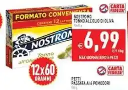 Pim Supermercati Nostromo tonno all'olio di oliva offerta