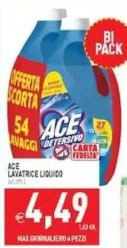 Pim Supermercati Ace lavatrice liquido offerta