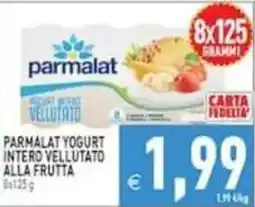 Pim Supermercati Parmalat yogurt intero vellutato alla frutta offerta