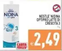 Pim Supermercati Nestlé' Nidina Optipro Latte di Crescita 3 offerta