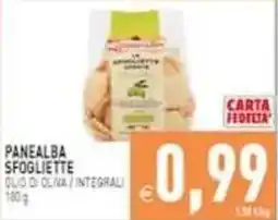 Pim Supermercati Panealba sfogliette olio di oliva / integrali offerta
