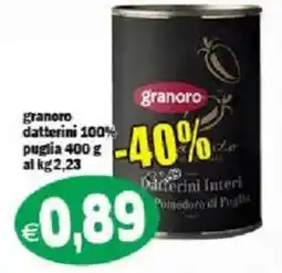 Il Castoro Supermercati granoro datterini 100% puglia offerta