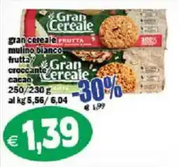 Il Castoro Supermercati Gran Cereale mulino bianco frutta croccante cacao offerta