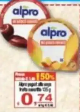 CTS Supermercati Alpro yogurt allo yogurt frutta essiccata 135 g offerta