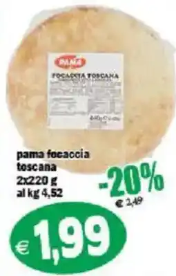 Il Castoro Supermercati pama focaccia toscana offerta