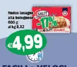 Il Castoro Supermercati findus lasagne alla bolognese offerta